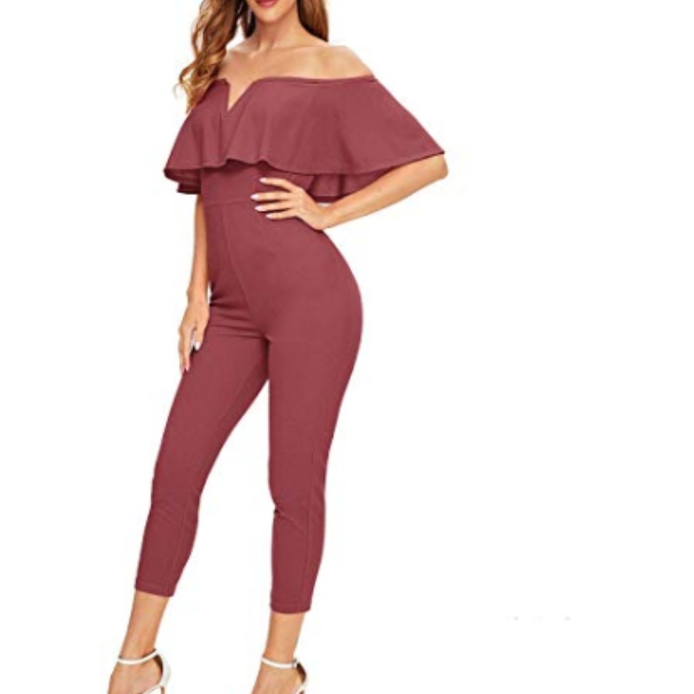 Elegant Off Shoulder High Waist Long Jumpsuit